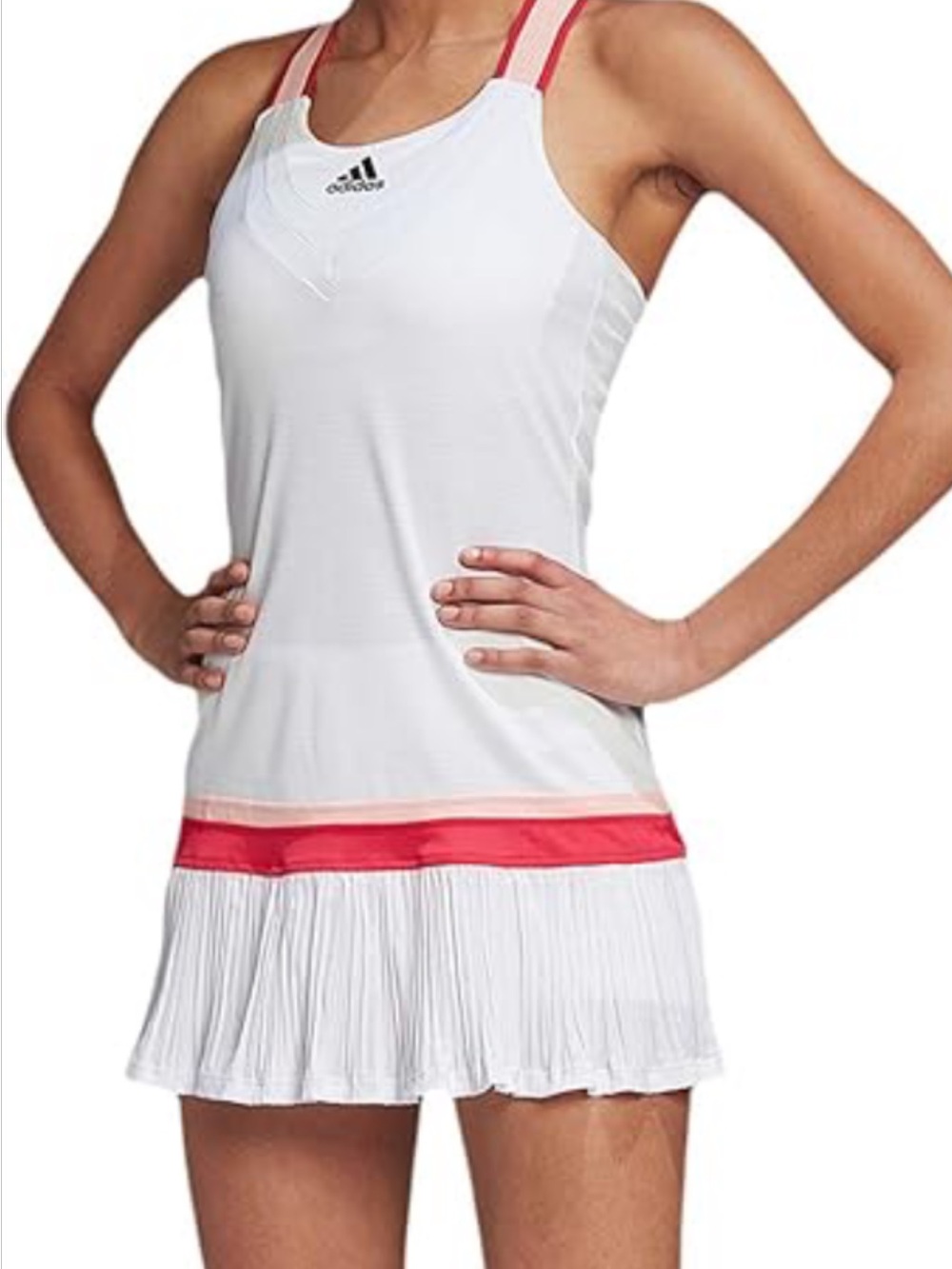 adidas White and Pink Tennis Dress